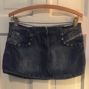 We Love Jeans Studded Mini Skirt